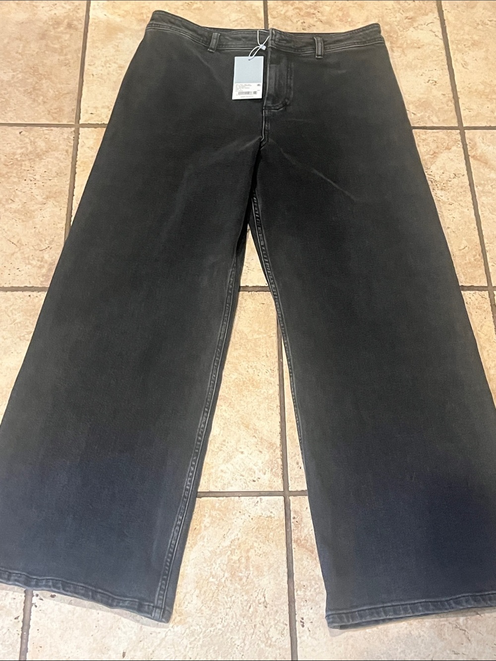 ANTONIO MELANI Black Wide-Leg Women's Jeans